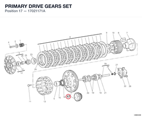 PRIMARY DRIVE GEARS SET 17021171A diagram position