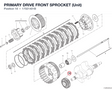 PRIMARY DRIVE FRONT SPROCKET (Unit) 17021401B diagram position