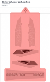 Diagram preview: Sticker set, rear part, carbon (61708097000)