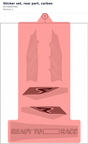 Diagram preview: Sticker set, rear part, carbon (61708097000)