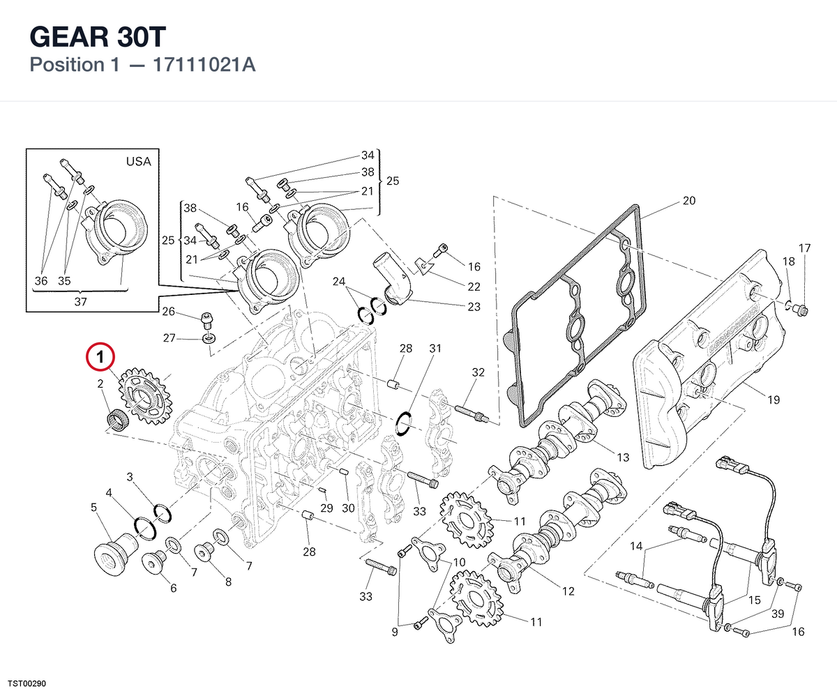 GEAR 30T 17111021A diagram position