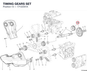TIMING GEARS SET 17122351A diagram position