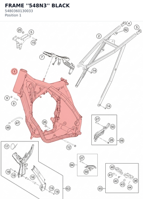 Diagram preview: FRAME ''548N3'' BLACK (5480360130033)