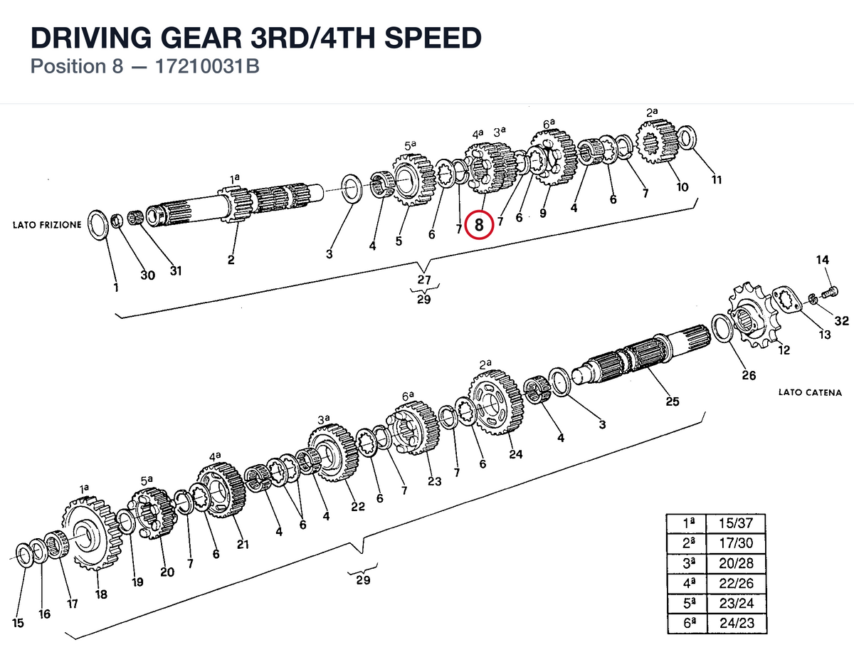 DRIVING GEAR 3RD/4TH SPEED