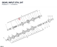 GEAR, INPUT 5TH, 24T 17210041A diagram position