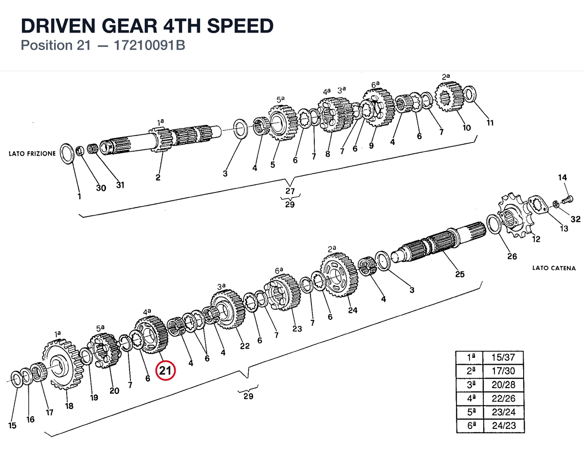 DRIVEN GEAR 4TH SPEED