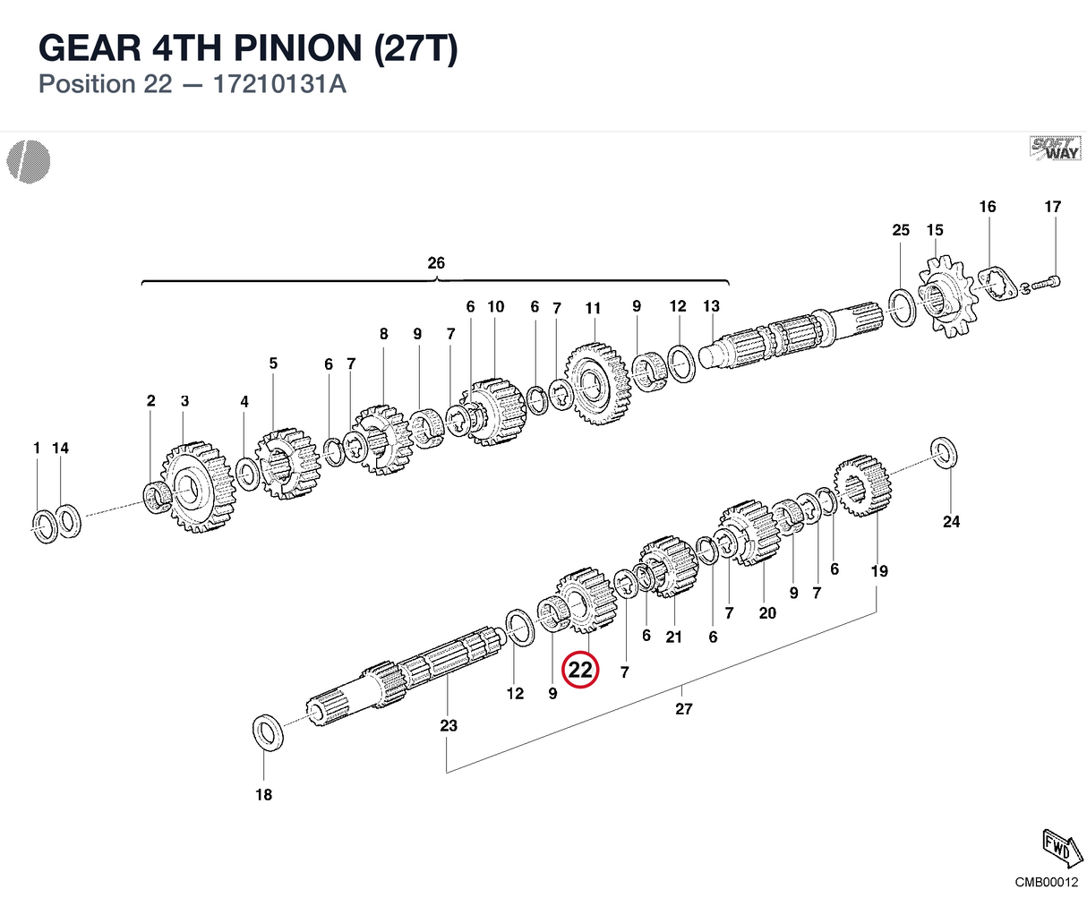 GEAR 4TH PINION (27T)