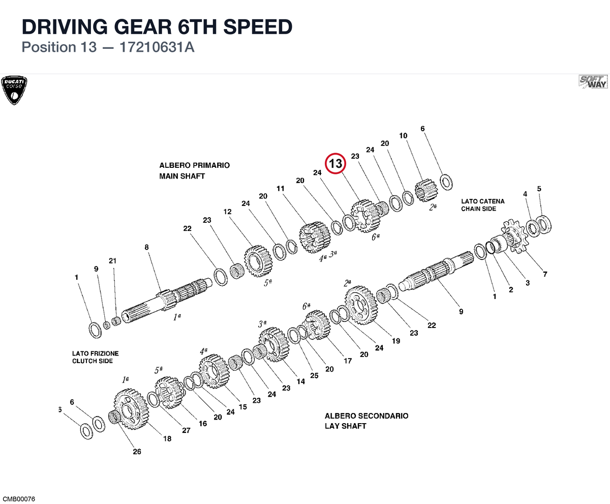 DRIVING GEAR 6TH SPEED