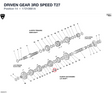 DRIVEN GEAR 3RD SPEED T27