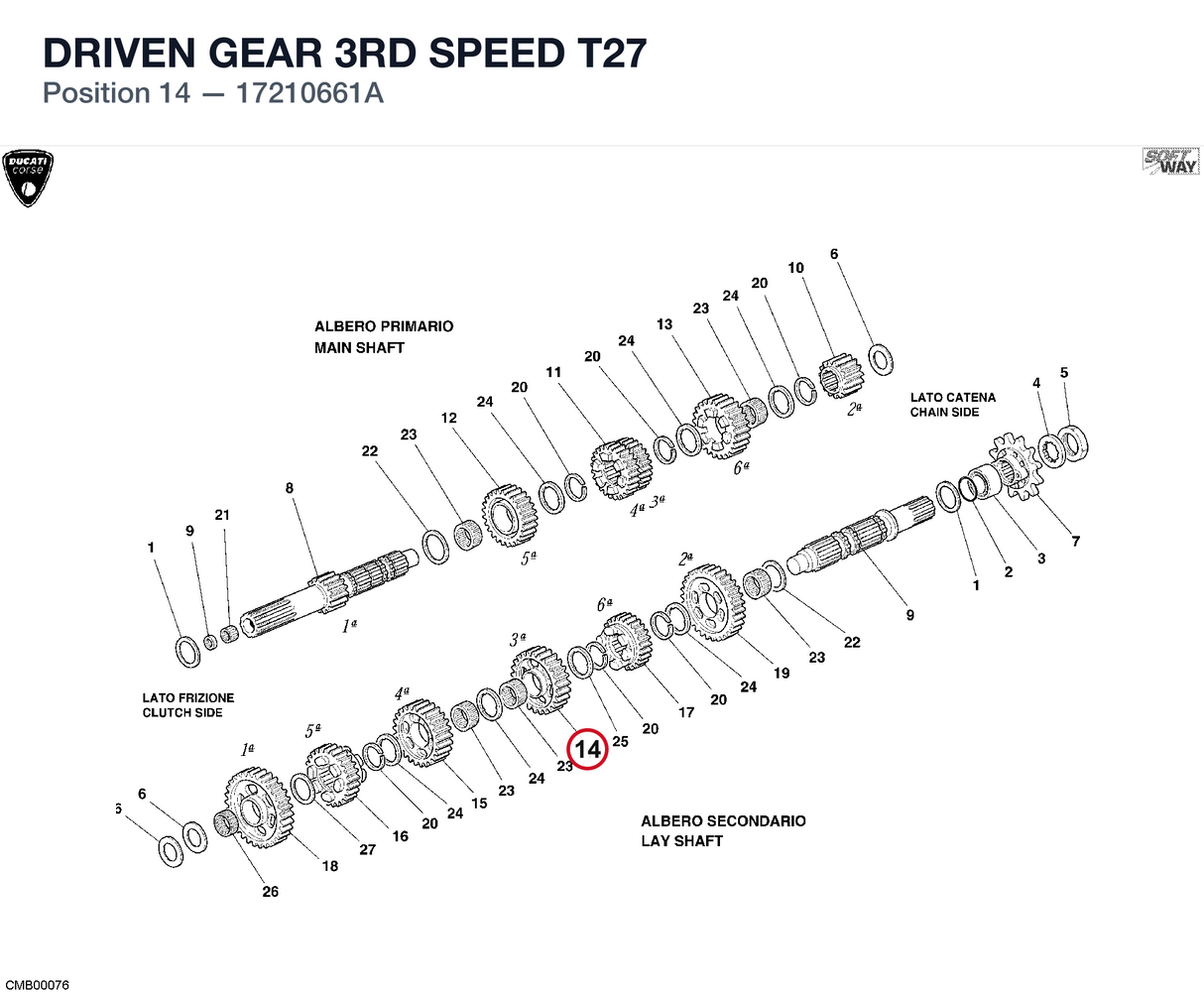 DRIVEN GEAR 3RD SPEED T27