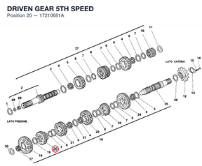 DRIVEN GEAR 5TH SPEED