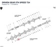 DRIVEN GEAR 5TH SPEED T24