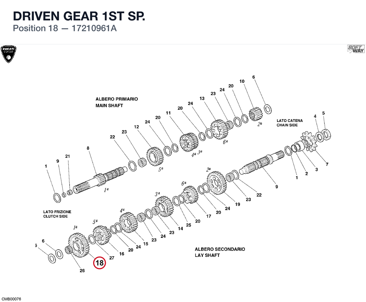 DRIVEN GEAR 1ST SP.