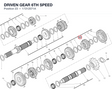 DRIVEN GEAR 6TH SPEED 17212571A diagram position