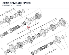 GEAR DRIVE 5TH SPEED 17212601A diagram position
