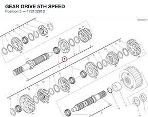 GEAR DRIVE 5TH SPEED 17213291D diagram position
