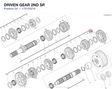 DRIVEN GEAR 2ND SP. 17213321A diagram position