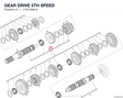 GEAR DRIVE 5TH SPEED 17214561A diagram position