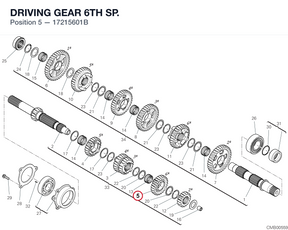 DRIVING GEAR 6TH SP. 17215601B diagram position