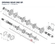 DRIVING GEAR 2ND SP. 17215671A diagram position