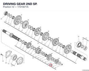 DRIVING GEAR 2ND SP. 17215671A diagram position