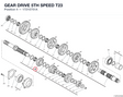 GEAR DRIVE 5TH SPEED T23 17215751A diagram position