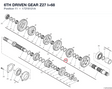 6TH DRIVEN GEAR Z27 I=68 17216121A diagram position