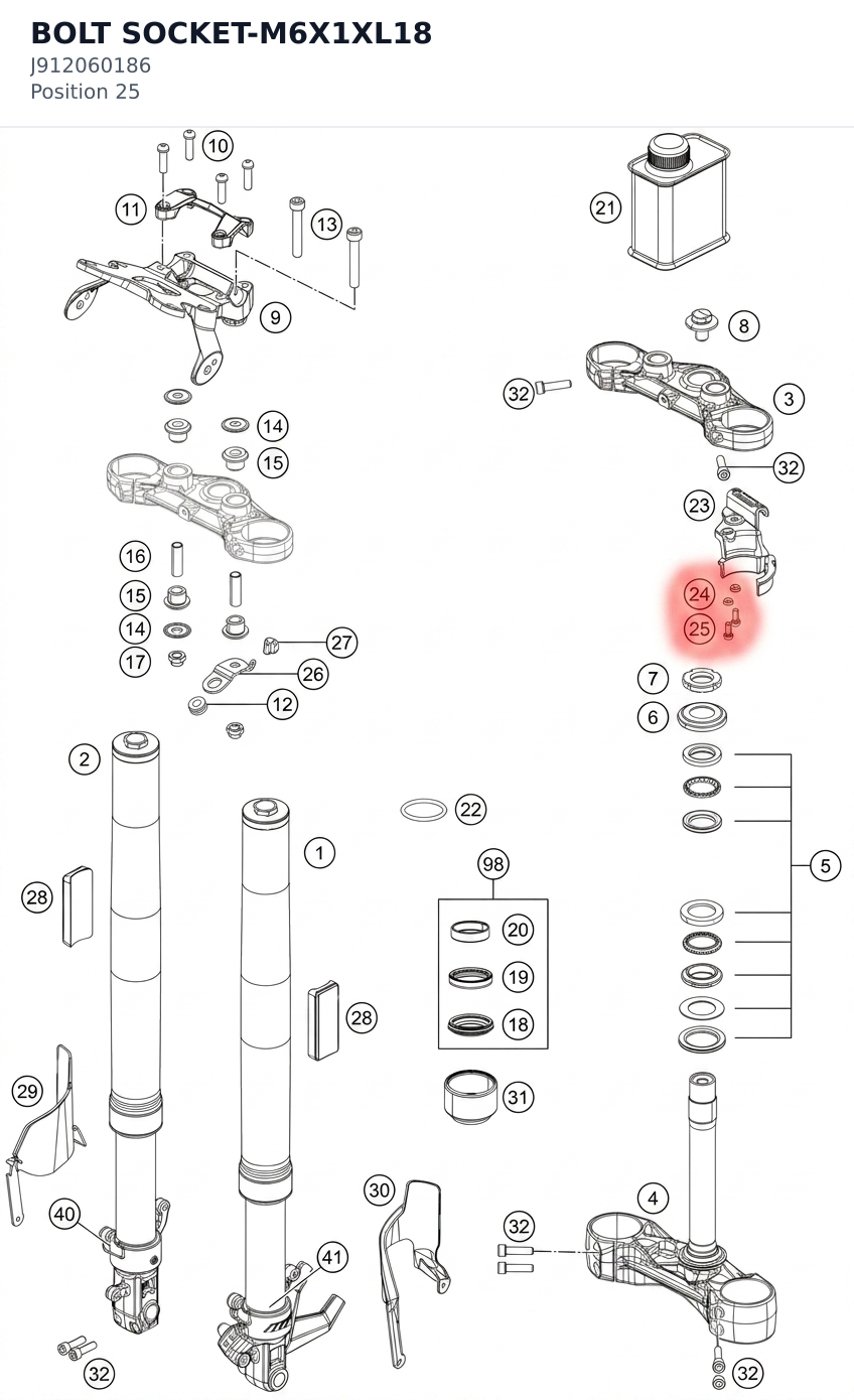 Diagram preview: BOLT SOCKET-M6X1XL18 (J912060186)