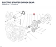 ELECTRIC STARTER DRIVEN GEAR 17310221A diagram position