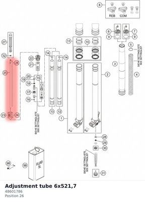 Diagram preview: Adjustment tube 6x521,7 (48601786)