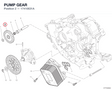 PUMP GEAR 17410631A diagram position