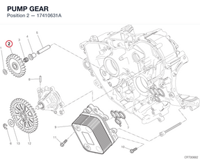 PUMP GEAR 17410631A diagram position