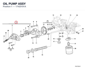 OIL PUMP ASSY 17420191A diagram position