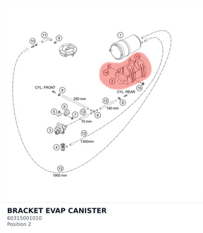 Diagram preview: BRACKET EVAP CANISTER (60315001010)