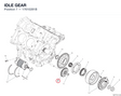 IDLE GEAR 17610281B diagram position