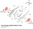 Diagram preview: HH COLLAR SCREW M8X25     TX40 (C0000250802500S)