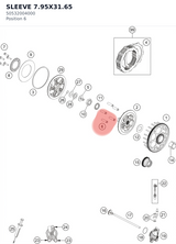 Diagram preview: SLEEVE 7.95X31.65 (50532004000)
