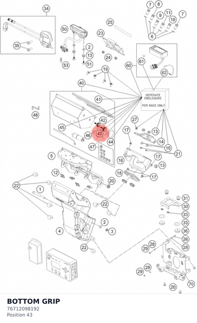 Diagram preview: BOTTOM GRIP (76712098192)