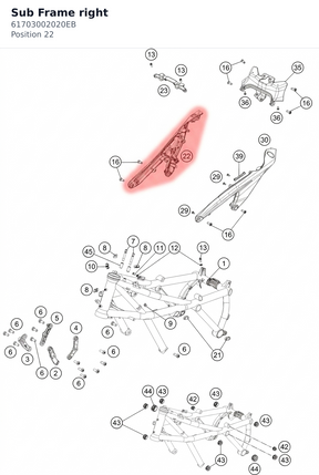 Diagram preview: Sub Frame right (61703002020EB)