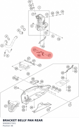 Diagram preview: BRACKET BELLY PAN REAR (90808027001)
