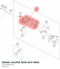 Diagram preview: BRAKE CALIPER REAR W/O PADS (6361308000158)