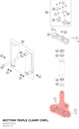 Diagram preview: BOTTOM TRIPLE CLAMP CMPL. (45301032222)
