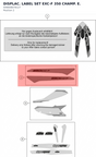 Diagram preview: DISPLAC. LABEL SET EXC-F 350 CHAMP. E. (A49008078127)