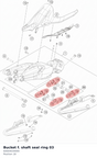 Diagram preview: Bucket f. shaft seal ring 03 (60004034000)