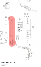 Diagram preview: FORK LEG R/S CPL. (90501102000)