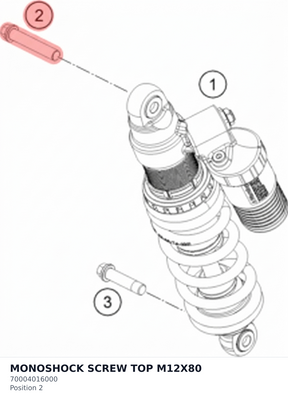 Diagram preview: MONOSHOCK SCREW TOP M12X80 (70004016000)