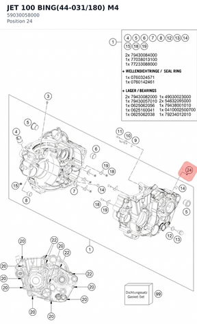 Diagram preview: JET 100 BING(44-031/180) M4 (59030058000)