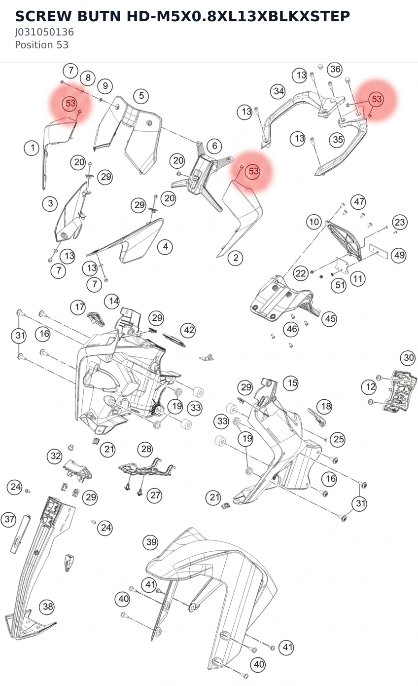 Diagram preview: SCREW BUTN HD-M5X0.8XL13XBLKXSTEP (J031050136)