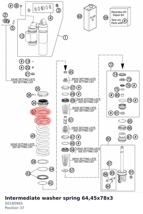 Diagram preview: Intermediate washer spring 64,45x78x3 (50180965)