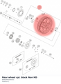Diagram preview: Rear wheel cpl. black Non HD (95810001044C1)